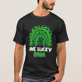 One Lucky Para Rainbow Shamrock St Patrick's Day Tシャツ