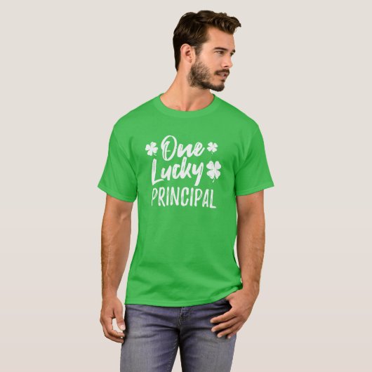 One Lucky Principal St. Patrick's Day Matching Paj Tシャツ (正面フル)