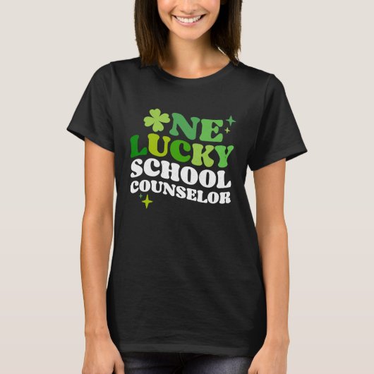 One Lucky School Counselor Irish C St Patrick's Da Tシャツ (正面)