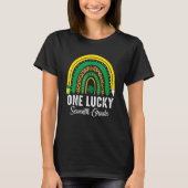 One Lucky Seventh Grade Rainbow St Patricks Day Te Tシャツ (正面)