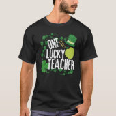 One Lucky Shamrock Teacher St Patrick's Day School Tシャツ (正面)