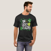 One Lucky Shamrock Teacher St Patrick's Day School Tシャツ (正面フル)
