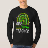 One Lucky Shamrock Teacher St Patricku2019s Day Le Tシャツ (正面)