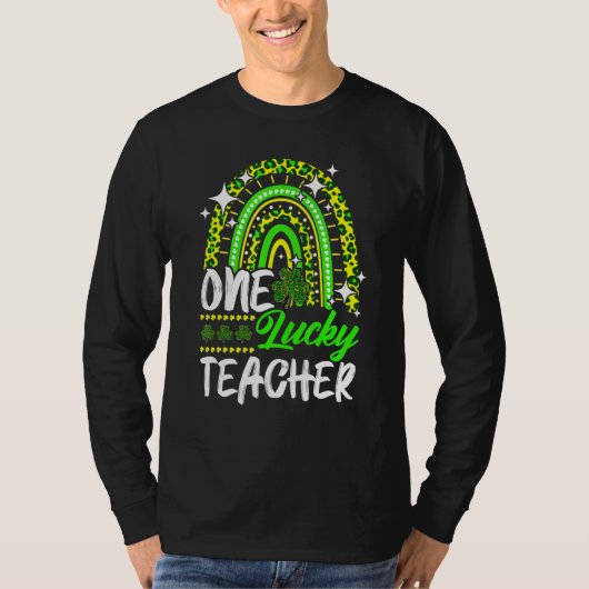 One Lucky Shamrock Teacher St Patricku2019s Day Le Tシャツ (正面)