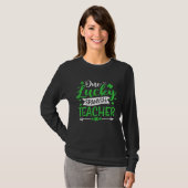 One Lucky Spanish Teacher SHamrock St Patricks Day Tシャツ (正面フル)