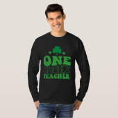 One Lucky Teacher Groovy Retro St Patrick's Day Sh Tシャツ (正面フル)