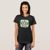 One Lucky Teacher Irish Gnome Leopard Patricks Day Tシャツ (正面フル)