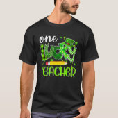One Lucky Teacher Pencil Shamrock St Patricks Day  Tシャツ (正面)