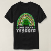 One Lucky Teacher Rainbow Leopard St Patricku2019s Tシャツ (デザイン正面)