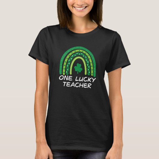 One Lucky Teacher Rainbow St Patrick's Day Teacher Tシャツ (正面)