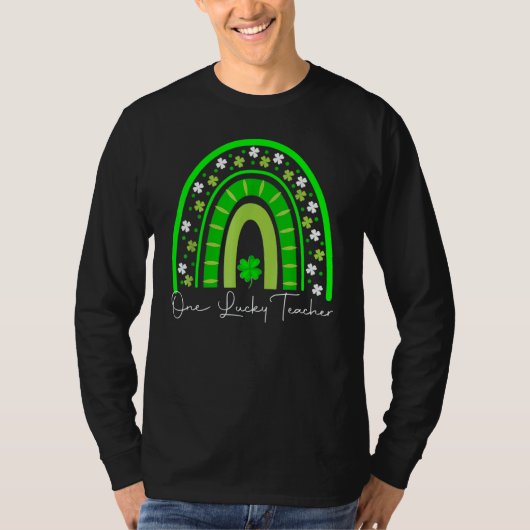 one lucky teacher st patricks day rainbow 1 tシャツ (正面)