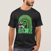 One Lucky Teacher St Patrick's Day Rainbow Leopard Tシャツ (正面)