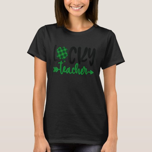 One Lucky Teacher St Patricks Day Shamrock Teacher Tシャツ (正面)