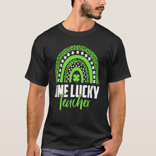 One Lucky Teacher St Patricks Day Shamrock Teacher Tシャツ (正面)