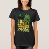 One Lucky Teacher St Patricks Day Teacher Groovy V Tシャツ (正面)
