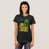 One Lucky Teacher St Patricks Day Teacher Groovy V Tシャツ (正面フル)