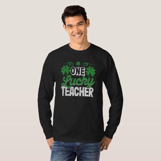 One Lucky Teacher St Patricku2019s Day Shamrock Ir Tシャツ (正面フル)