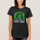 One Lucky Travel Agent Rainbow St Patrick's Day Qu Tシャツ (正面)