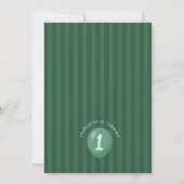 One Lucky Year | St Patrick's Day 1st Birthday 招待状 (裏面)