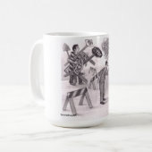 One Man Angry Pointing a Finger at Another Man Sta コーヒーマグカップ (正面左)