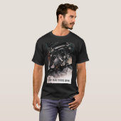 One Man Rock Band. Astronaut playing guitar Tシャツ (正面フル)
