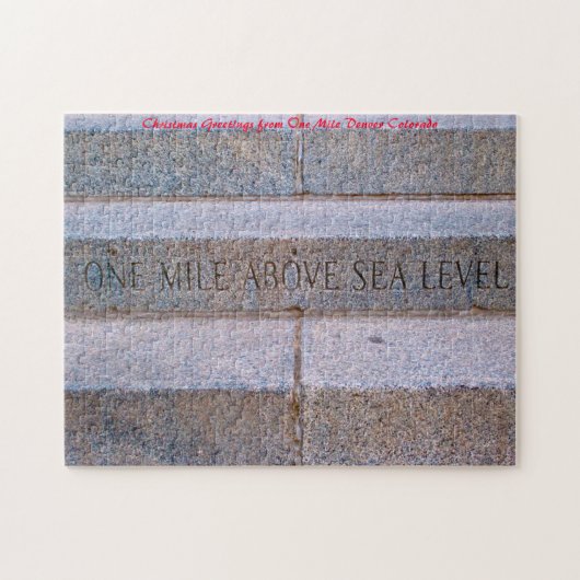 One Mile High Denver.クリスマスの挨拶 ジグソーパズル (横)
