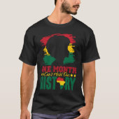 One Month Can't Hold Our History BHM Pride Afro Wo Tシャツ (正面)