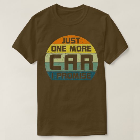 One More Car I Promise Car Enthusiast Retro Car Gu Tシャツ (デザイン正面)