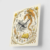 One More Chapter, Brown Dragon, for Readers Writer スクエア壁時計 (傾斜)