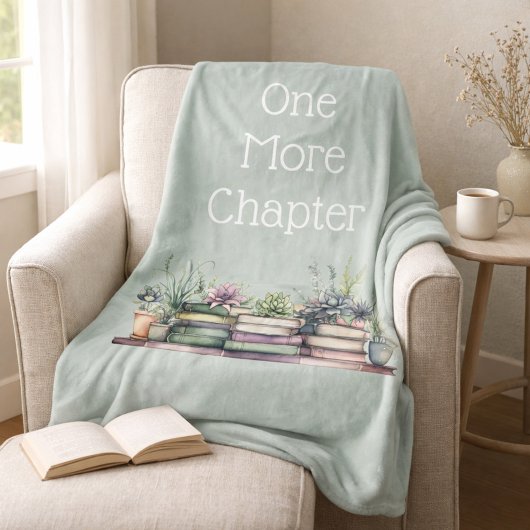 One More Chapter Personalized Cozy Reading フリースブランケット