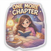 One More Chapter Reading Custom-Cut Vinyl Sticker シール (正面)