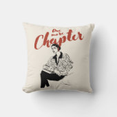 One More Chapter Red Script l Book Lovers & Reader クッション (正面)