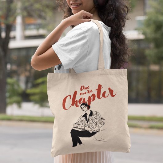 One More Chapter Red Script l Book Lovers & Reader トートバッグ