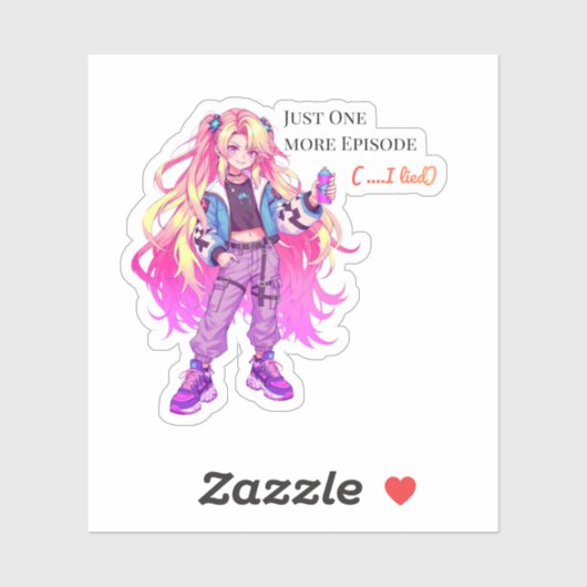 One more episode ( ... I lied) Anime Sticker シール (シート)