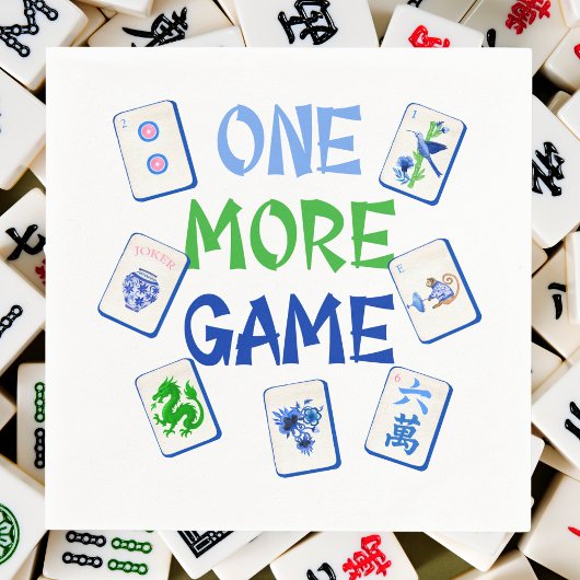 One More Game Mahjong Watercolor Tiles スタンダードカクテルナプキン