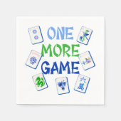 One More Game Mahjong Watercolor Tiles スタンダードカクテルナプキン (正面)