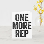 One More Rep Gym Weightlifter Bodybuilder  カード (黄色い花)