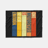 One Motorcycle Is Never Enough フリースブランケット (正面(横))