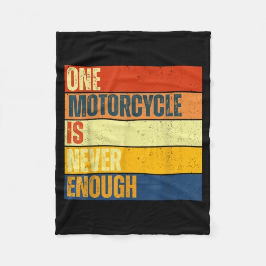One Motorcycle Is Never Enough フリースブランケット (正面)