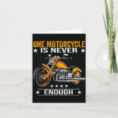 One Motorcycle Is Never Enough - Funny Biker Quote カード (正面)