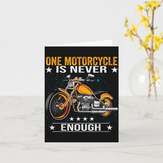 One Motorcycle Is Never Enough - Funny Biker Quote カード (黄色い花)