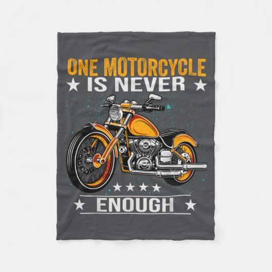 One Motorcycle Is Never Enough - Funny Biker Quote フリースブランケット (正面)