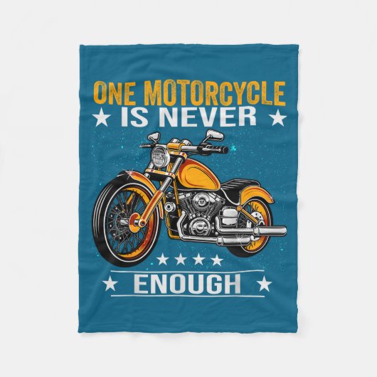 One Motorcycle Is Never Enough - Funny Biker Quote フリースブランケット (正面)