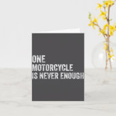 One Motorcycle Is Never Enough Funny Motorcycle Bi カード (黄色い花)