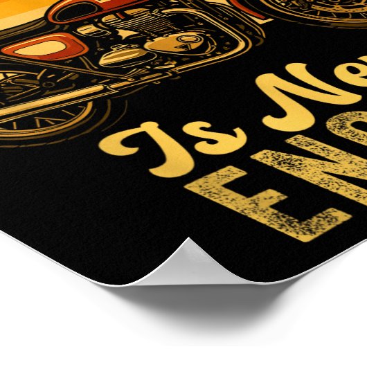 One Motorcycle Is Never Enough Retro Funny Biker  ポスター (角)