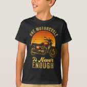 One Motorcycle Is Never Enough Retro Funny Biker  Tシャツ (正面)