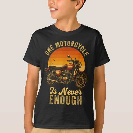 One Motorcycle Is Never Enough Retro Funny Biker  Tシャツ (正面)