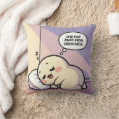 One Nap Away From Greatness Pillow-Cozy Funny Gift クッション (ブランケット)