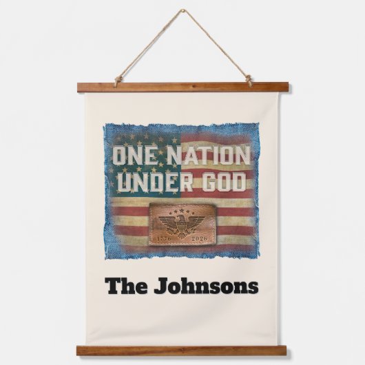One Nation - Personalized Hanging Wall Tapestry 吊り下げ型タペストリー (正面)