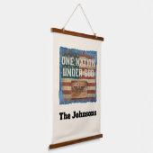 One Nation - Personalized Hanging Wall Tapestry 吊り下げ型タペストリー (傾斜あり)